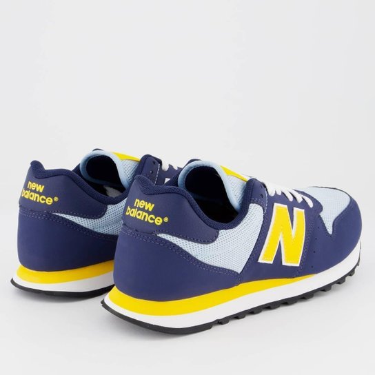 Tênis New Balance 500V2 Marinho e Amarelo