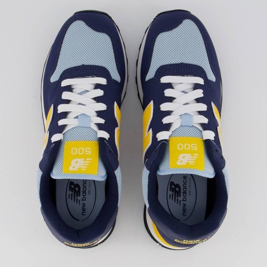 Tênis New Balance 500V2 Marinho e Amarelo