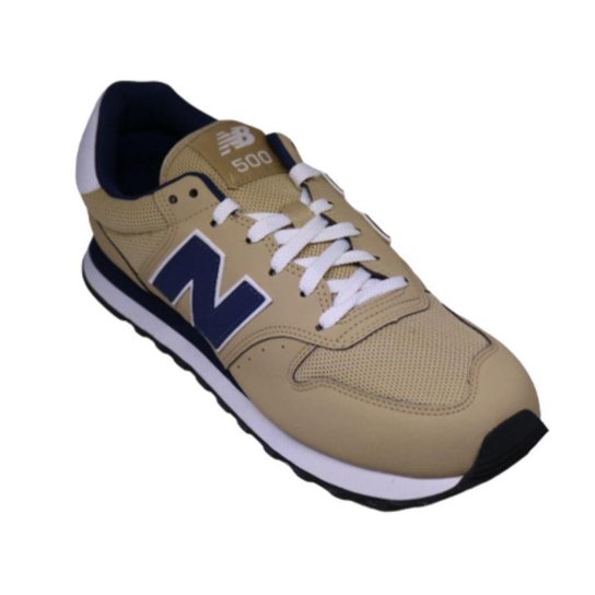 TENIS NEW BALANCE 500V2 MASCULINO-BEGE/MARINHO
