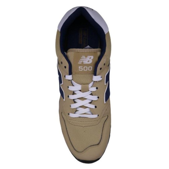 TENIS NEW BALANCE 500V2 MASCULINO-BEGE/MARINHO