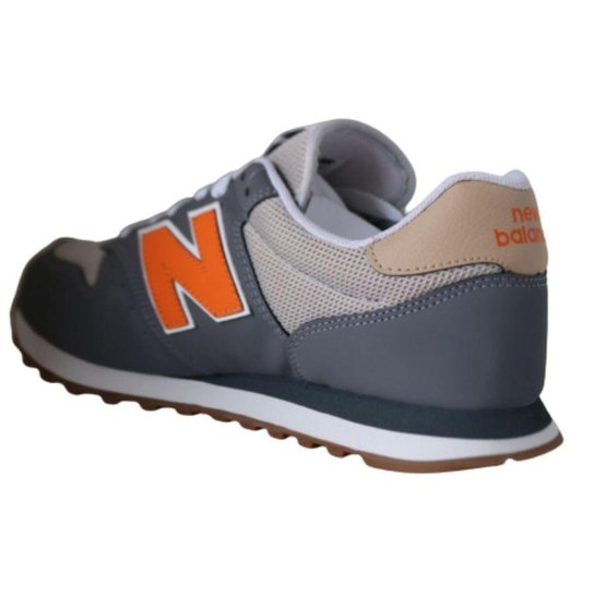 TENIS NEW BALANCE 500V2 MASCULINO-CINZA/LARANJA