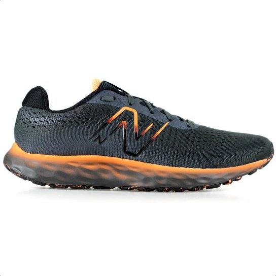 Tênis New Balance 520 V8 Grafite e Laranja - Masculino