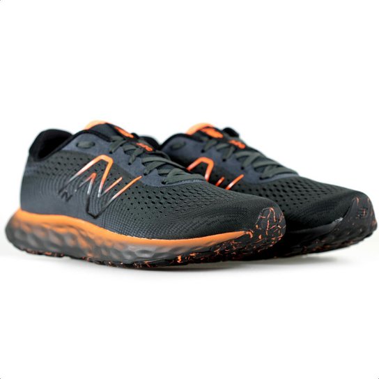 Tênis New Balance 520 V8 Grafite e Laranja - Masculino