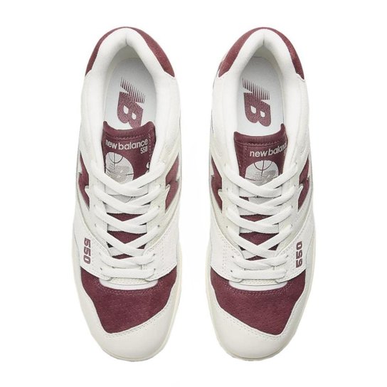 Tênis New Balance 550 Branco Bordo