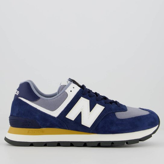Tênis New Balance 574 Rugged Marinho e Branco