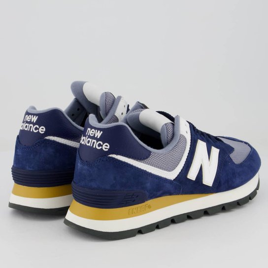 Tênis New Balance 574 Rugged Marinho e Branco