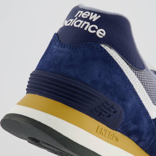Tênis New Balance 574 Rugged Marinho e Branco