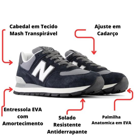 Tenis New Balance 574 Rugged Masculino Casual