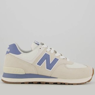 Tênis New Balance 574 V2 Feminino Bege e Azul