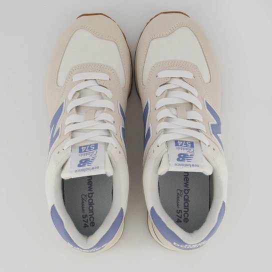 Tênis New Balance 574 V2 Feminino Bege e Azul