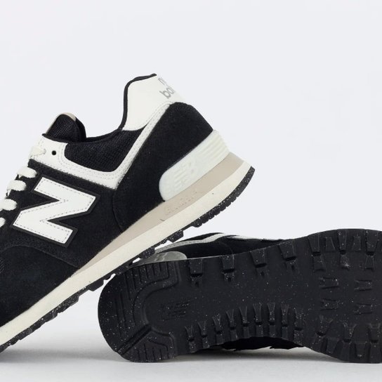 Tênis New Balance 574v2 Masculino Preto Bege