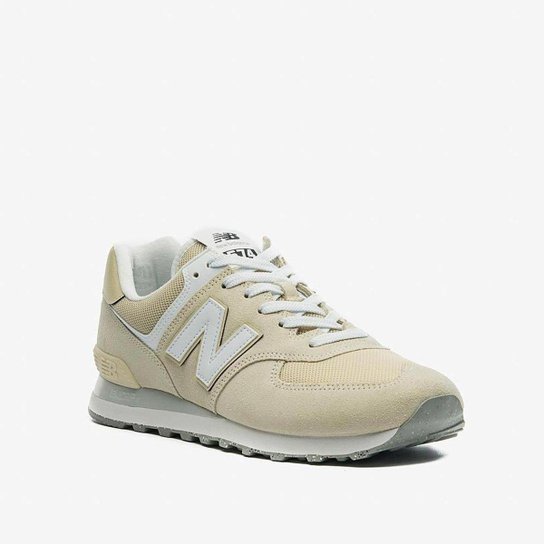 Tenis New Balance 574V2 Unisex - Branco Lua/Bege - Tam 40