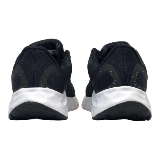 Tênis New Balance Fresh Foam Arishi V4 Preto/Dourado Feminino