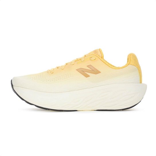 Tênis New Balance Fresh Foam X 1080 V14 Amarelo Claro e Prata - Feminino