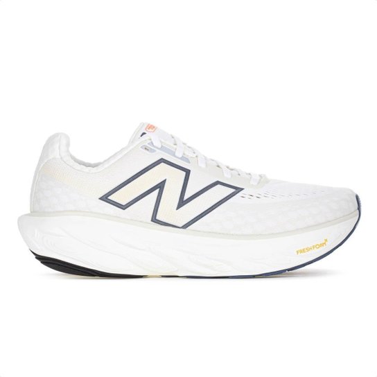 Tênis New Balance Fresh Foam X 1080 V14 Off White e Cinza - Masculino