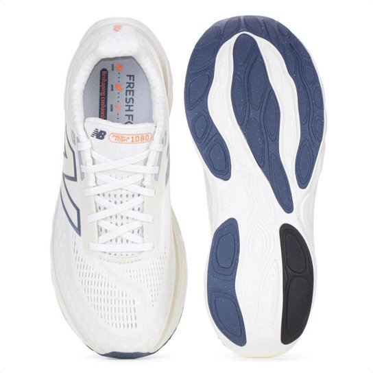 Tênis New Balance Fresh Foam X 1080 V14 Off White e Cinza - Masculino