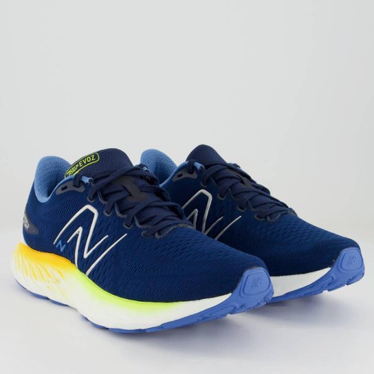 Tênis New Balance Fresh Foam X Evoz V3 Azul e Branco