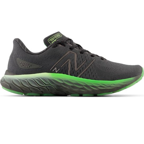 Tênis New Balance Fresh Foam X EVOZ V3 Masculino Chumbo e Verde