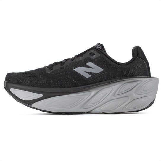 Tênis New Balance Fresh Foam X More V5 Preto e Grafite - Feminino