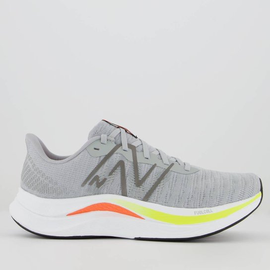 Tênis New Balance Fuelcell Propel V4 Cinza e Branco