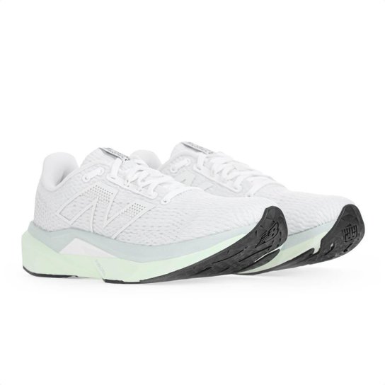 Tênis New Balance FuelCell Propel V5 Branco e Verde - Feminino