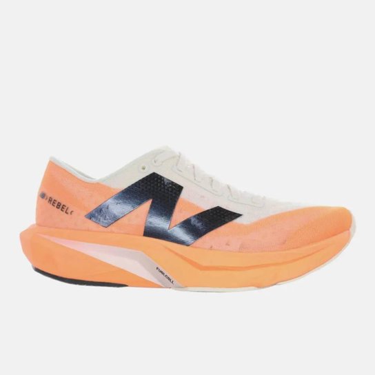 TENIS NEW BALANCE FUELCELL REBEL V4 MASCULINO LARANJA E BEGE 43