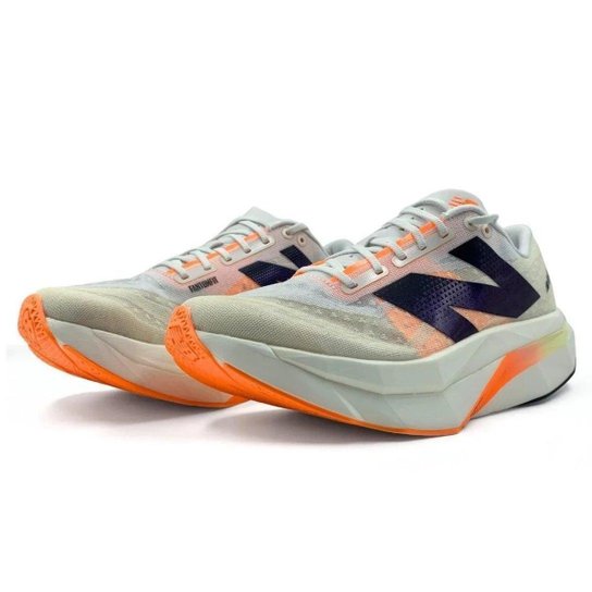 Tênis New Balance Fuelcell Supercomp Elite V4 Bege/Laranja Masculino