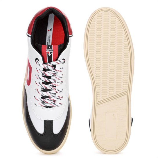 Tênis Reserva R Vintage São Paulo Branco Preto e Vermelho - Masculino