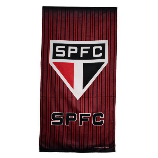 Toalha Bouton Veludo São Paulo Vermelha