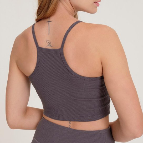 Top Canelado Small Logo Feminino