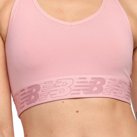 Top Feminino New Balance Foundation Rosa Antigo