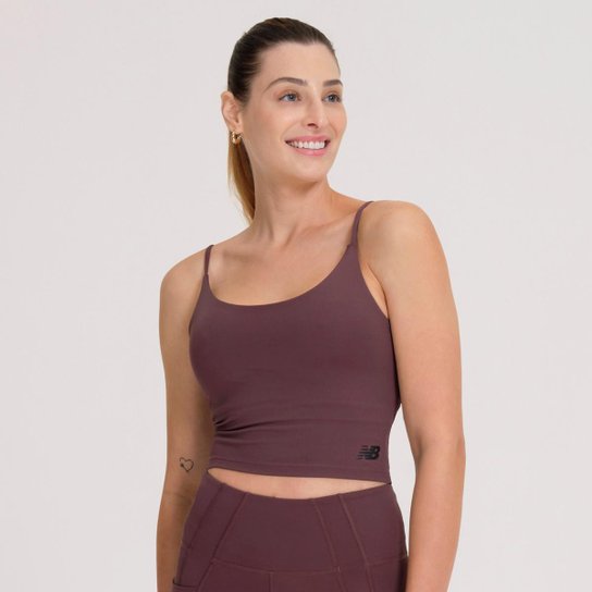 Top New Balance Cropped Athletics Feminino
