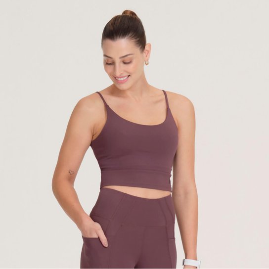 Top New Balance Cropped Athletics Feminino