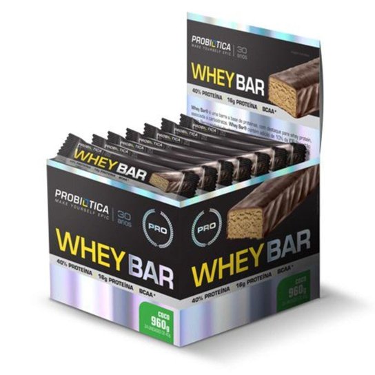 Whey Bar c/ 24 unidades - Probiótica