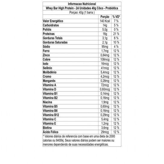 Whey Bar c/ 24 unidades - Probiótica