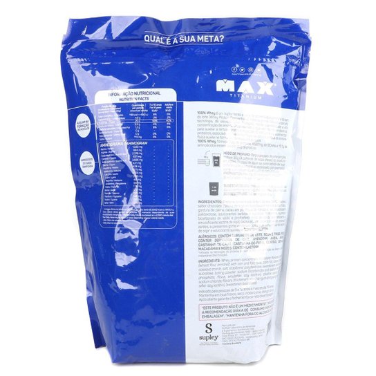 Whey Protein 100% Refil Max Titanium  900G